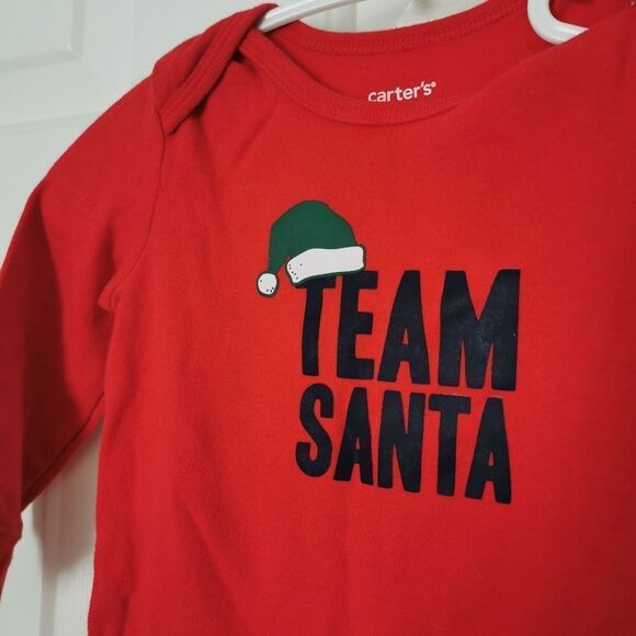 3/$20 Carter's Christmas Jumpsuit size 9 m - Picture 2 of 4